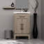 Meuble-lavabo en chêne gris, 20 po x 18 po, comptoir en acrylique, robinet inclus, 18 po Meuble-lavabo avec comptoir et robinet l 20 po x P 18 po Mirror-754522138