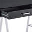 Bureau d'écriture 54 pouces avec port USB, 2 tiroirs, pieds rectangulaires, finition noire et chrome foncé-130083225