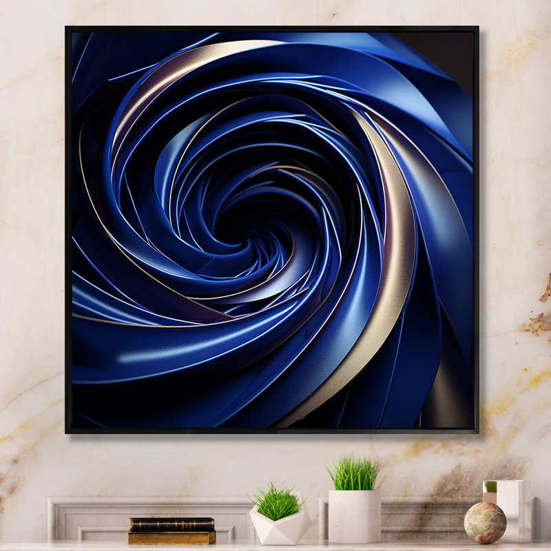 «White Intricate Inversion Hole II - Abstract Spirals», art mural, salon_106102, H 24 po x l 24 po x P 1 po