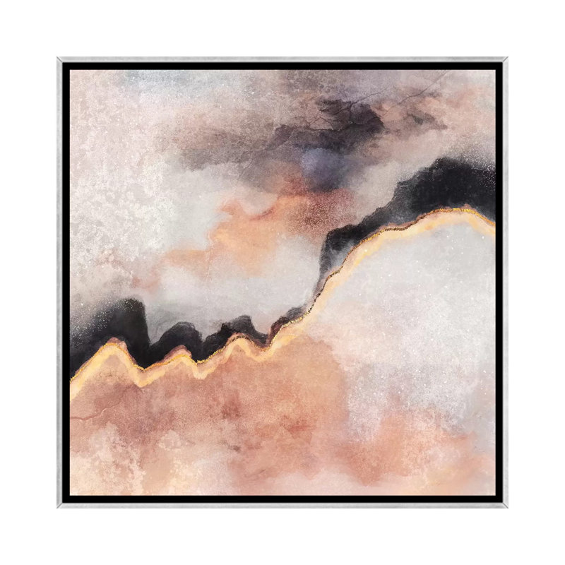 « Path » par Elisabeth Fredriksson-reproduction d’art, Toile avec cadre argenté, Pas de tapis, H 18 po x l 18 po x P 1,5 po