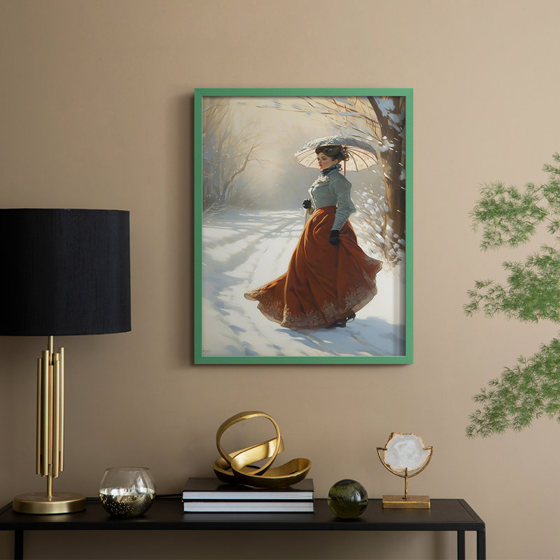 Reproduction encadrée WOMEN Series CML XXI - bois massif, Vert, H 21 po x l 17 po