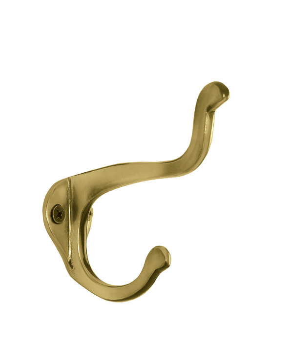 Classic Rose Homestead Wall Hook, Polished Brass