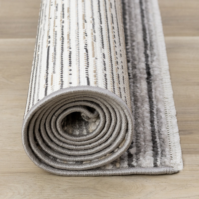 Ahl Striped Indoor Rug, Rectangle 4'3'' x 6'1''