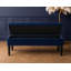 Cubed Tufted Rectangle Ottoman Storage Bench, Upholstered Plush Velvet Shoe Bench with Black Turned Wooden Legs-1466016853-1466016872