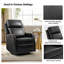 Fauteuil inclinable et oscillant pivotant en similicuir de 26,5 po McGuffey-1231533746