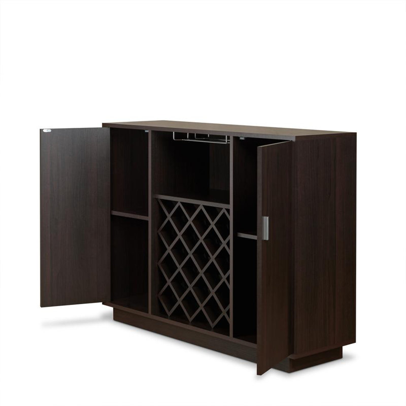 Desserte Hazen avec 2 armoires, armoire à vin avec 2 portes et 2 tablettes