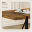 Table de salle à manger rectangulaire rustique de style industriel en bois pour 4 à 6 personnes, plateau épais en bois d'ingénierie et pieds robustes en métal noir, idéale pour les réunions de famille.-988391402-988391404