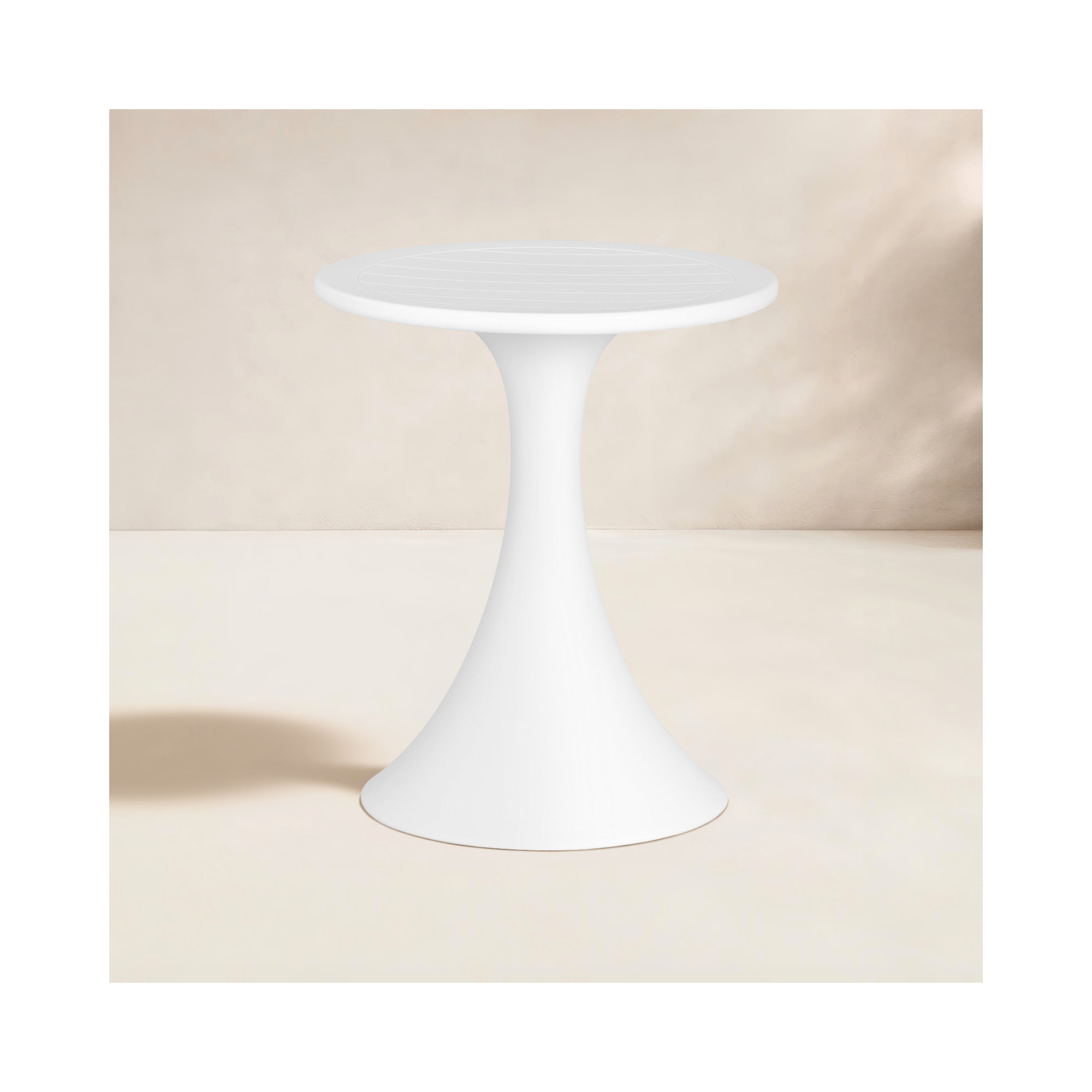 Dalya 24'' Outdoor Bistro Table, White