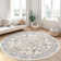 Medallion Non Slip Washable Rug(Beige)