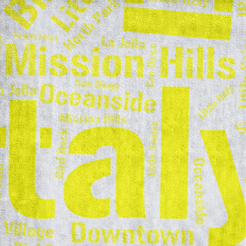 Bath Towel, San Diego, Yellow, Microfiber