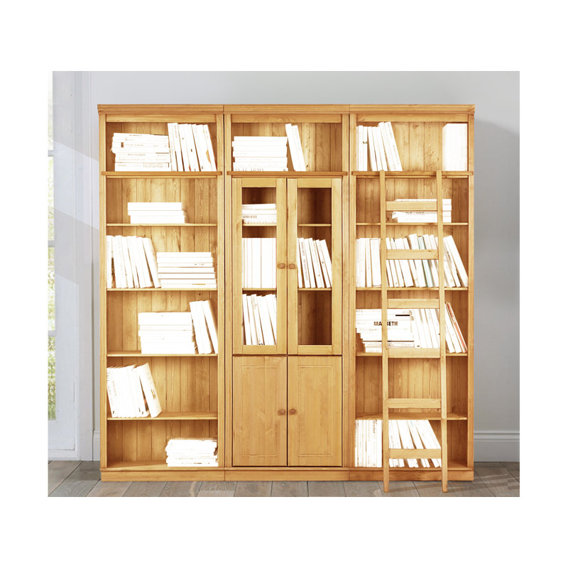 Delbis 223cm H x 222cm W Library Bookcase