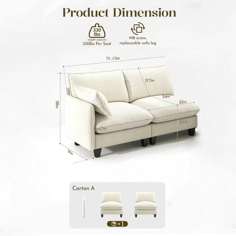 2-seat of Comfy Cloud Sofa 