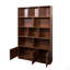 Bibliothèque de 70,87 po de hauteur avec 10 cubes et 3 portes, bibliothèque à 4 niveaux, bibliothèque ouverte avec armoire, organisateur de rangement cubique moderne pour le salon et le bureau