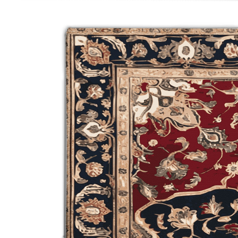 Tapis d'intérieur et d'extérieur noir Persian, Rectangulaire 2 pi x 3 pi