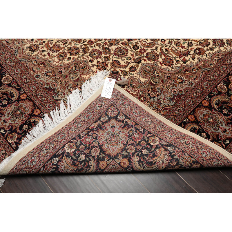 Tapis oriental ivoire en laine nouée à la main KPSI Pak