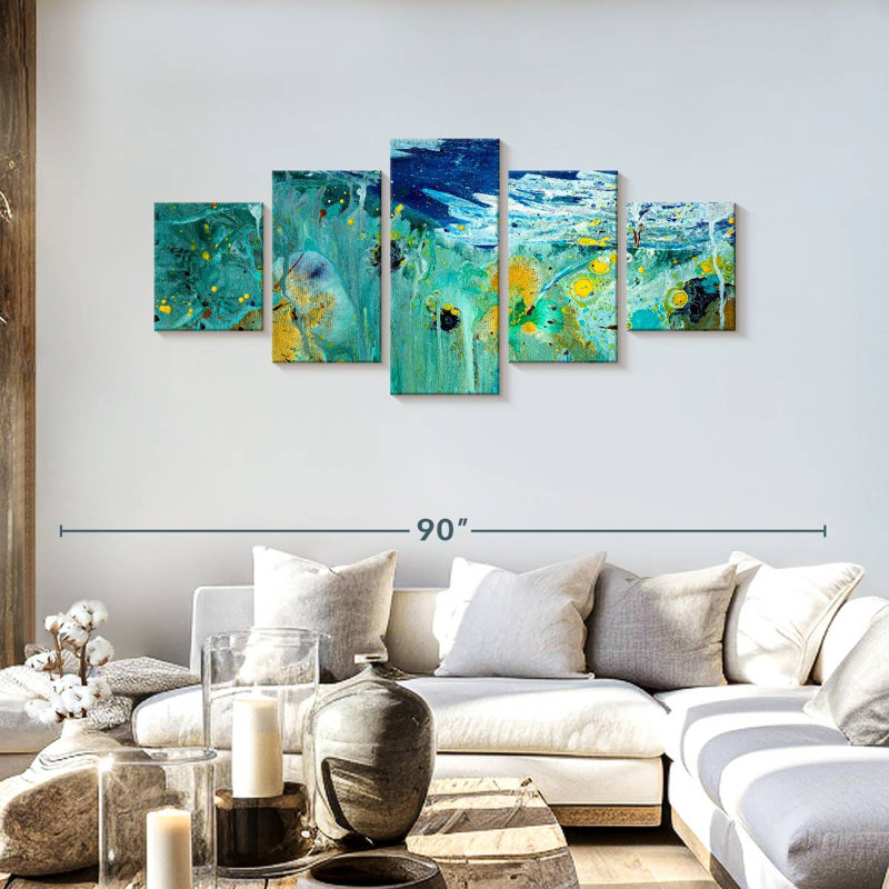 Acrylique sous l'eau, H 30 po x l 68 po
