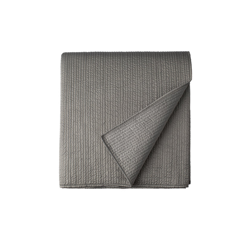 Retro Coverlet, King Coverlet, Pewter