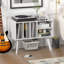 George Oliver Large Record Player Stand Audio Rack With Vinyl Storage Oak-634500530