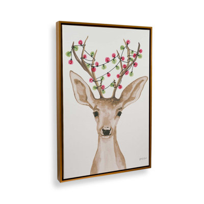 Light Tangled Reindeer by Yvette St. Amant Art Print