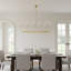 Lustre linéaire à 10 lumières 47 po à grande échelle, finition laiton poli-400674259