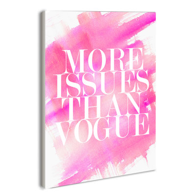 Art mural sur toile, «More questions as Vogue» par House of Lulu