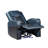 Blue & Black Leather Aire Power Motion Recliner W/Bluetooth, Wireless Charger & Cupholder