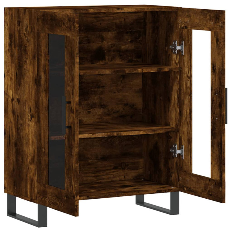 Neoga Display Cabinet, Smoked Oak