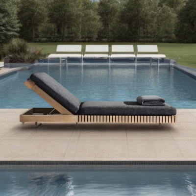 Chaise longue d'extérieur inclinable