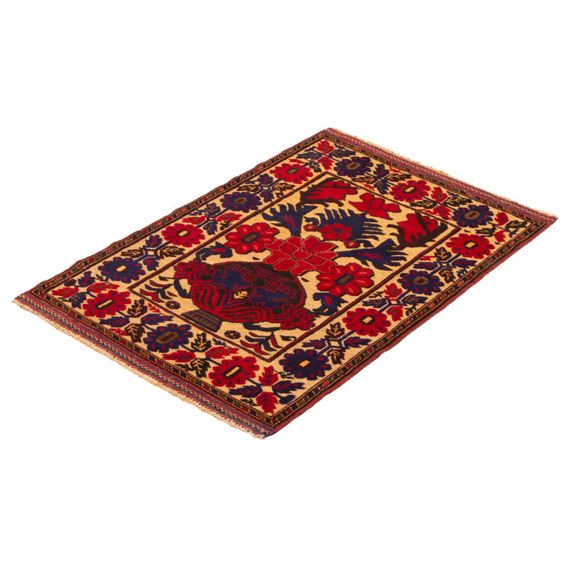 Tapis rouge tadjik 2 pi 11 po x 4 pi 6 po