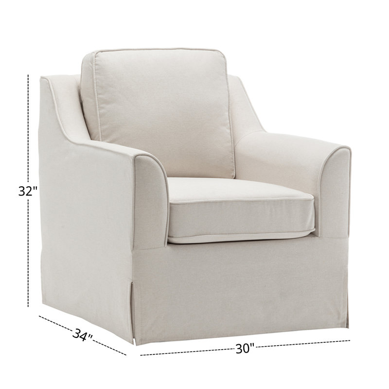 Upholstered Swivel Accent Chair, Comfy Armchair For Living Room, Bedroom, Office