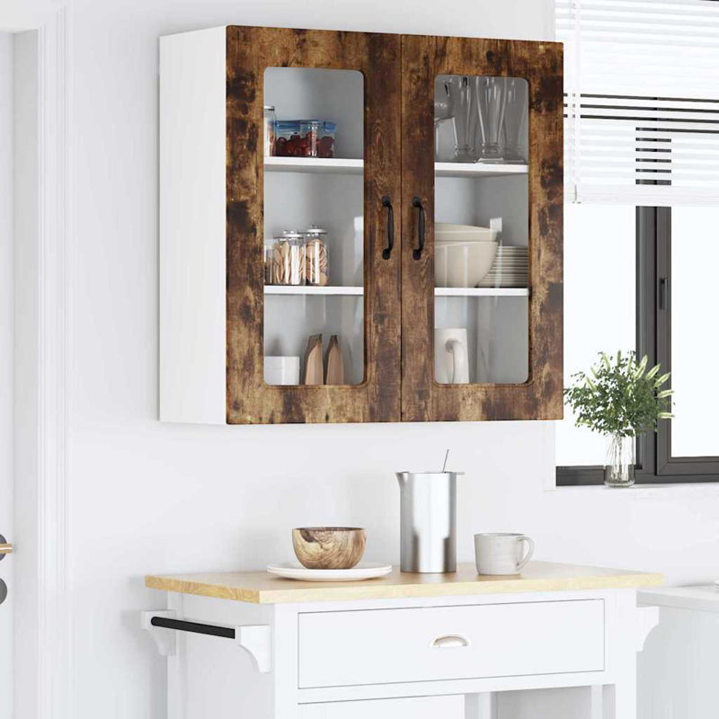 Vidaxl Kitchen Wall Cabinet Sonoma Oak 60 X 31 X 80 Cm Engineered Wood, Smoked Oak, 80cm H x 80cm W x 31cm D