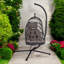 Egotistic Pod Chair with Grey Rattan and Rope Weave