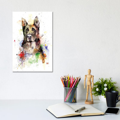 German Shepherd by Dean Crouser - Wrapped Canvas Print