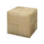 Cream Hide Ottoman, Small-798143303
