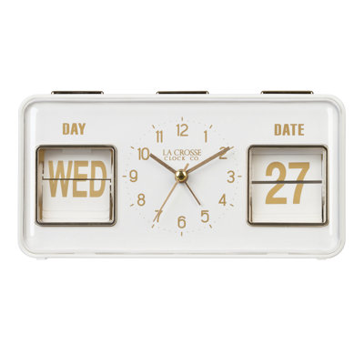 Daily Flip Tabletop Alarm Clock with Calendar