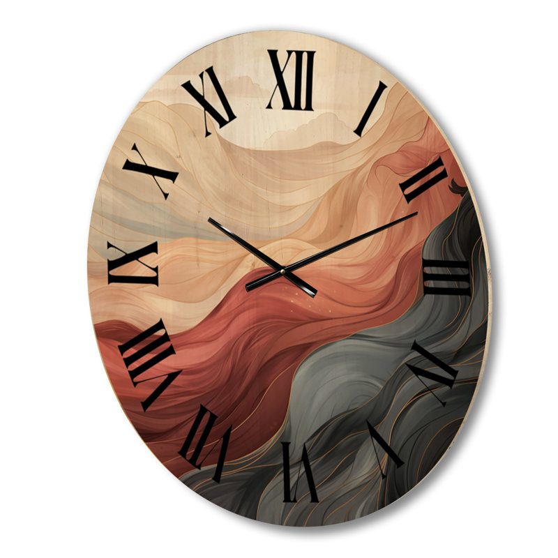 Horloge murale en bois massif Angeliène, Grand