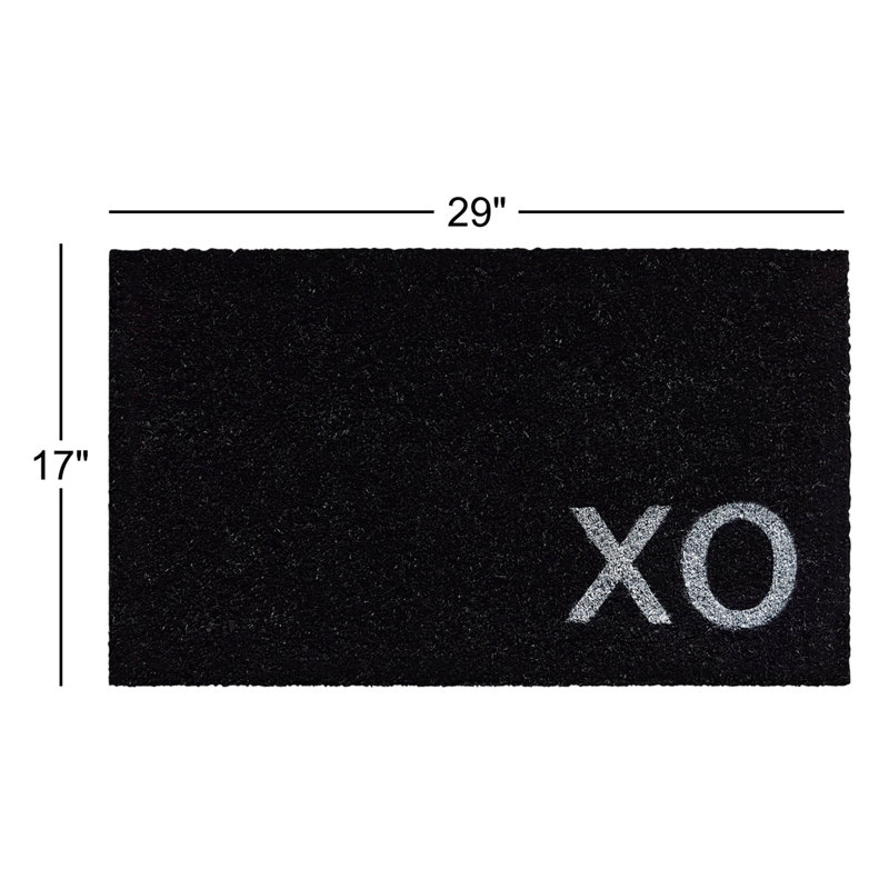 Tapis d'entrée antidérapant Slope XO 29 po x 17 po, Noir, L 17 po x L 29 po
