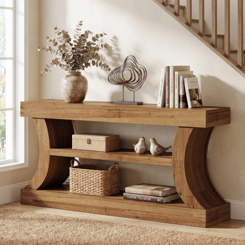 Console 63 po de long pour entrée, Brun rustique, 63"