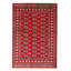 Tapis unique en laine noué à la main Bokhara rouge de 4 pi 8 po x 6 pi 10 po Peshawar