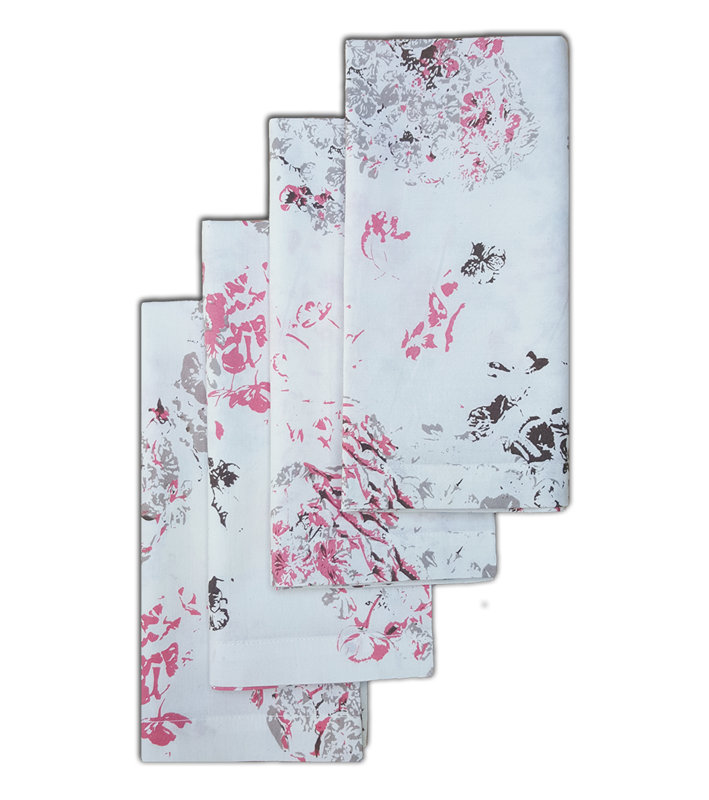 Bonnefoy Cotton Floral Square, Pink