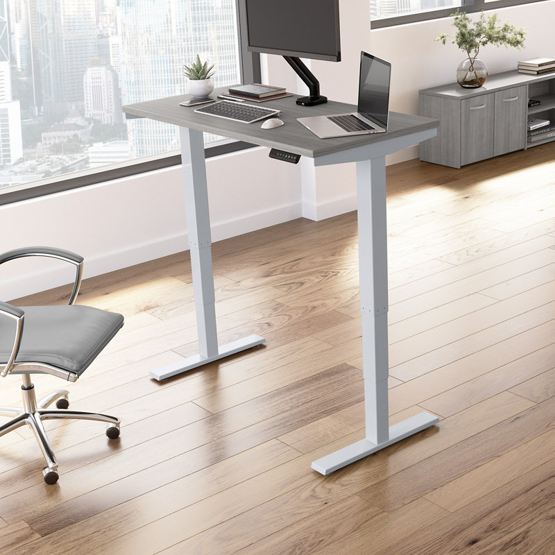 Move 40 Series Adjustable Standing Desk, Platinum Gray, 48" W X 24" D