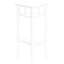 Table d'appoint moderne blanche avec plateau carré et rangement pour le décor de la chambre à coucher. 2 tablettes polyvalentes convenant à tout espace de vie