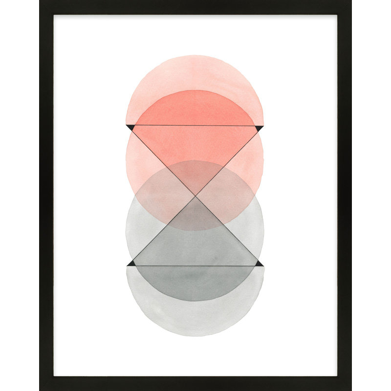 Love In Pink Print by Allison Rietta, Black Framed, 20" H x 16" W x 1.25" D