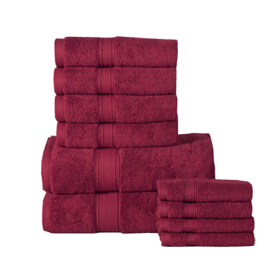 Ensemble de serviettes 10 pièces 100 % coton Raaed
