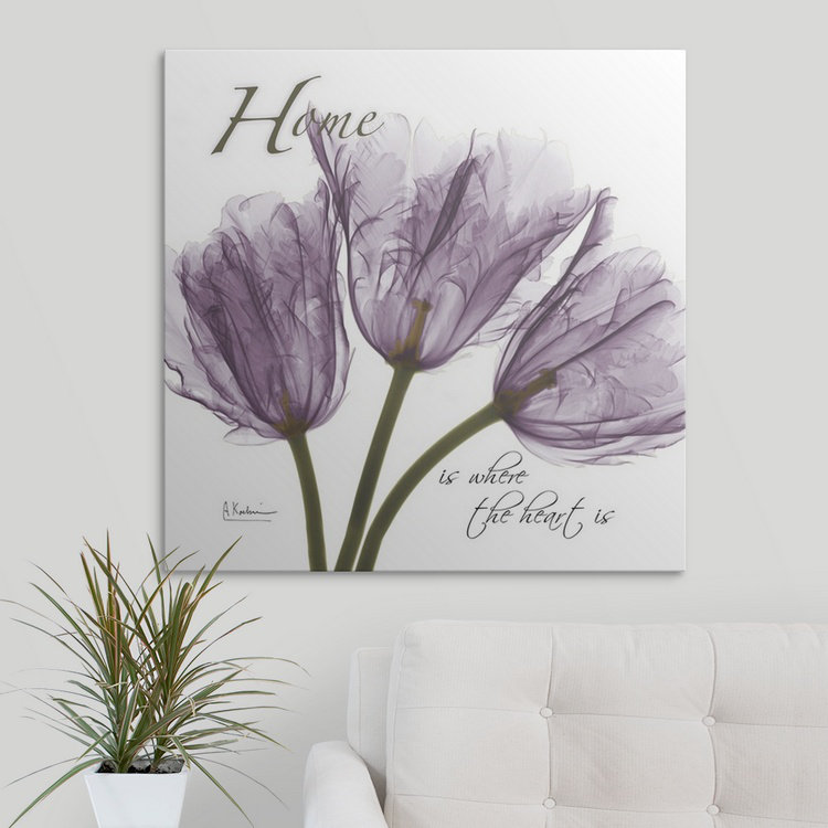 «Tulips Home X-Ray» par Albert Koetsier, reproduction de photo, H 35 po x l 35 po x P 1,5 po, Toile