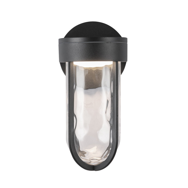 1 - Light LED Outdoor Armed Sconce, 10.625" H x 4.75" W x 6.125" D