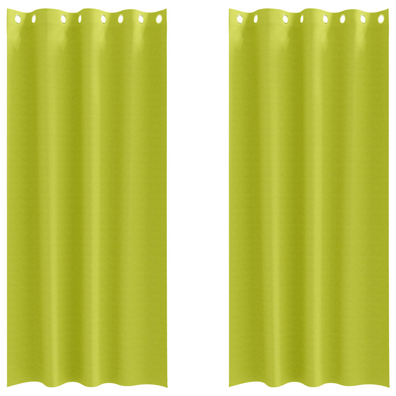 Tacorian Curtain Pair, Apple Green, 140cm Width x 225cm Drop