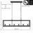 Pitman 6 - Light Kitchen Steel Island Linear Square / Rectangle Dimmable Chandelier-1005614752