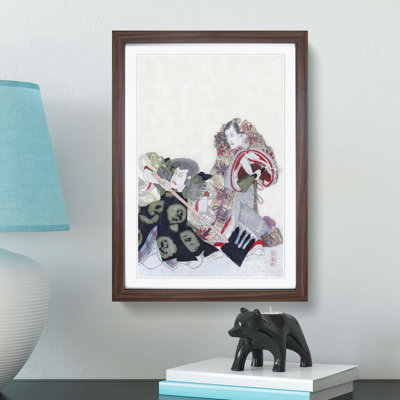 Ichikawa & Yoshimune by Utagawa Toyokuni - Framed Print