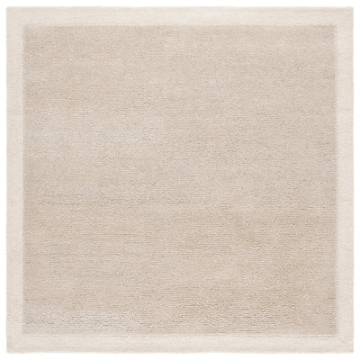 Metro Hand Tufted Wool; Cotton Solid Color Indoor Rug